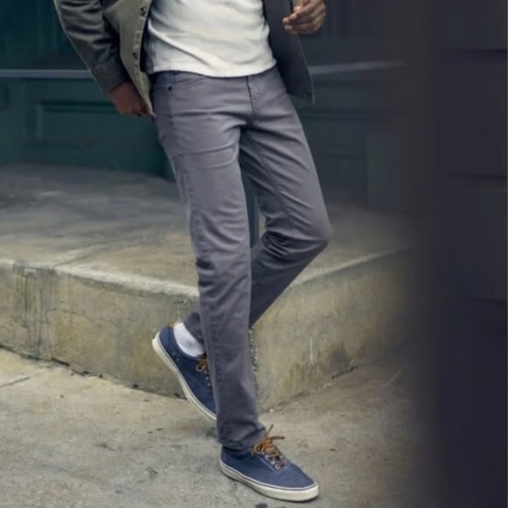 AG Adriano Goldschmied Matchbox Slim Straight Jeans in Grey – Size 38